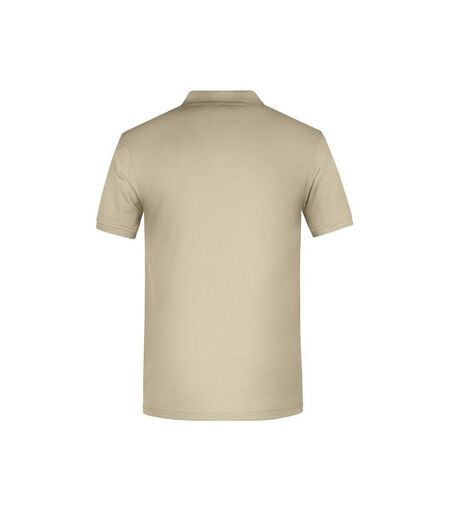 Polo Bio Workwear Homme Beige Gris James And Nicholson