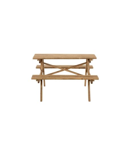 Table de Jardin & 2 Bancs Paradis 134cm Naturel