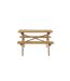 Table de Jardin & 2 Bancs Paradis 134cm Naturel-2