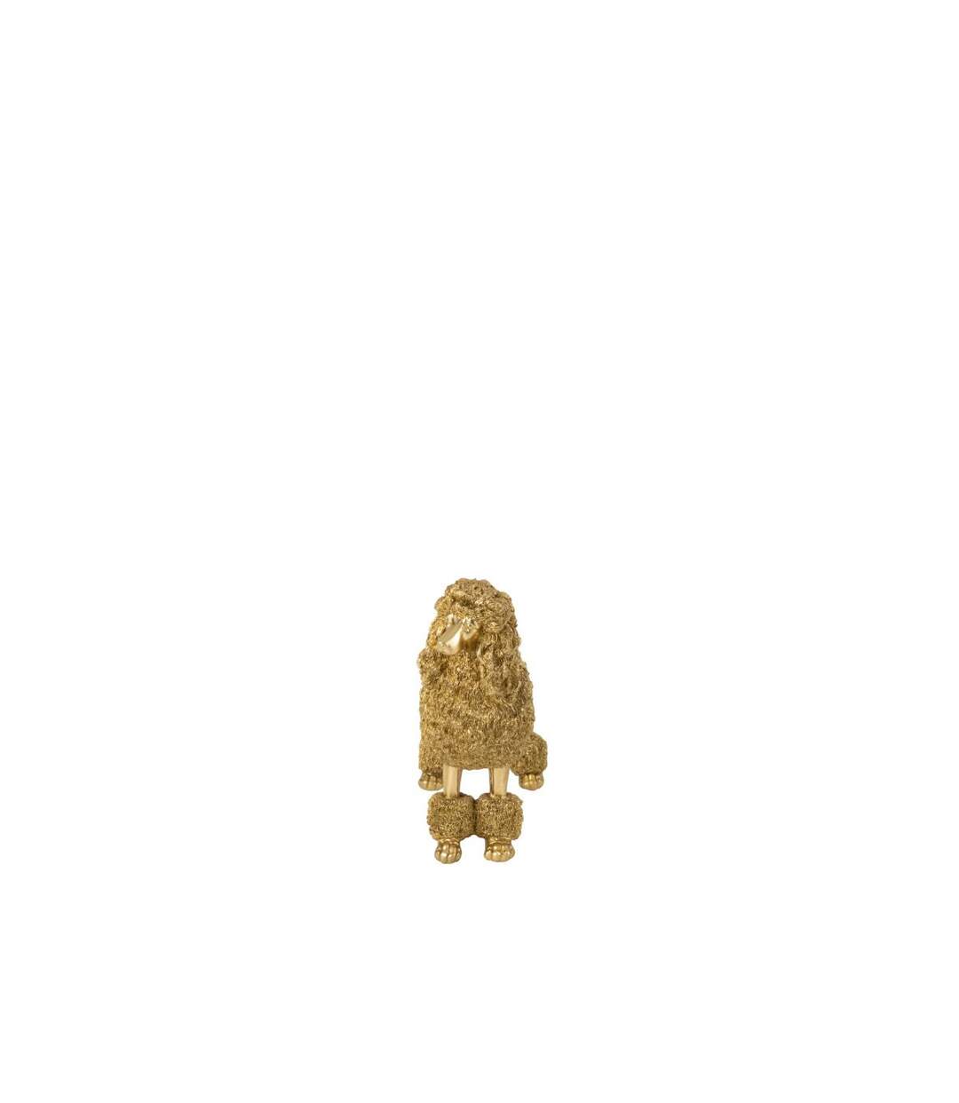 Statuette Caniche Debout Trina 34cm Doré-3