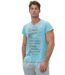 Tee-shirt homme bleu ciel - manches courtes - col rond - Elégant et confortable-1