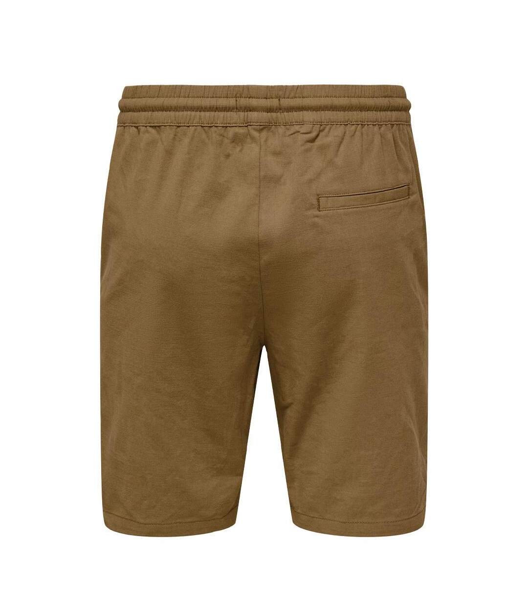 Short marron homme only & sons capri-2