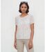Tee-shirt femme écru - Col rond et manches courtes - Un essentiel chic et polyvalent-3