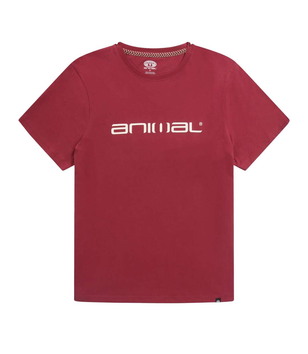 T-shirt classico homme bordeaux Animal