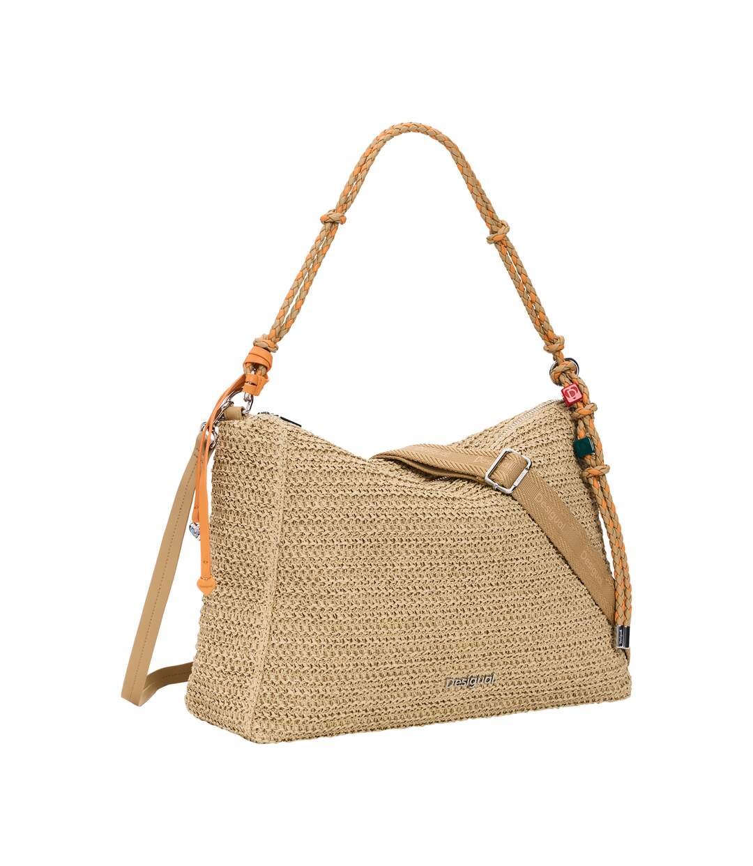 Sac à Main Desigual Half Logo Raffia Leiria-3