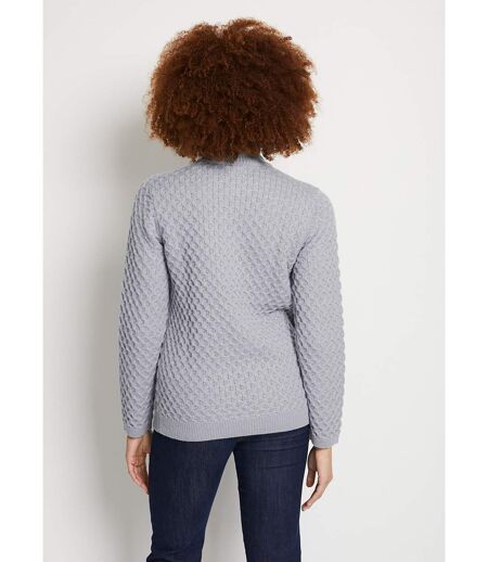 Pull chaud court col montant maille épaisse