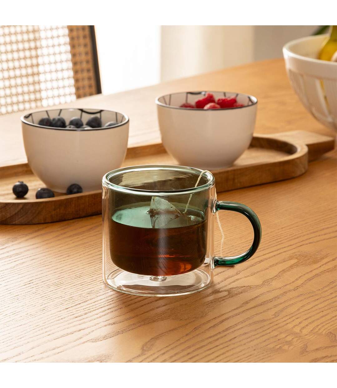 Lot de 6 Mugs en Verre Lexi 25cl Émeraude-3