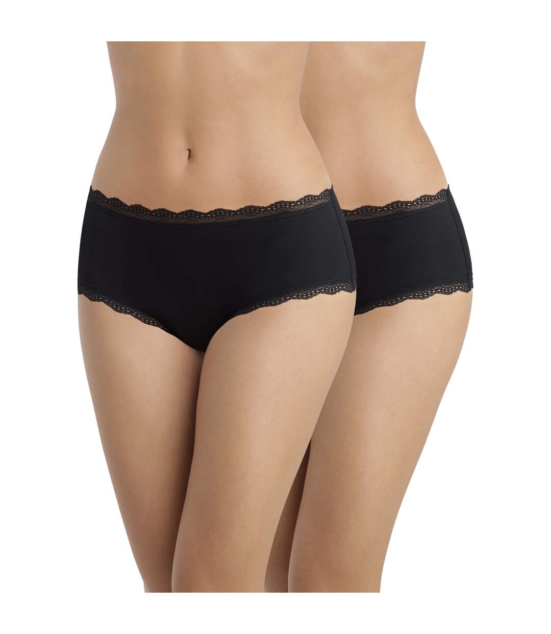 Lot de 2 shortys Daily Coton Dentelle-1