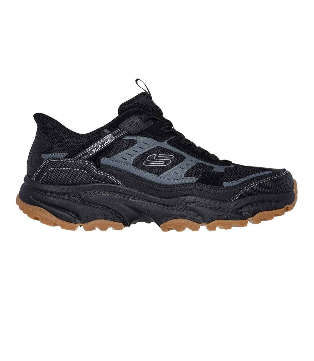 Mens Viking At Suede Hiking Shoes Black Skechers-3
