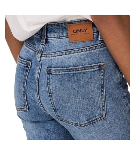Jean droit bleu femme only lemily
