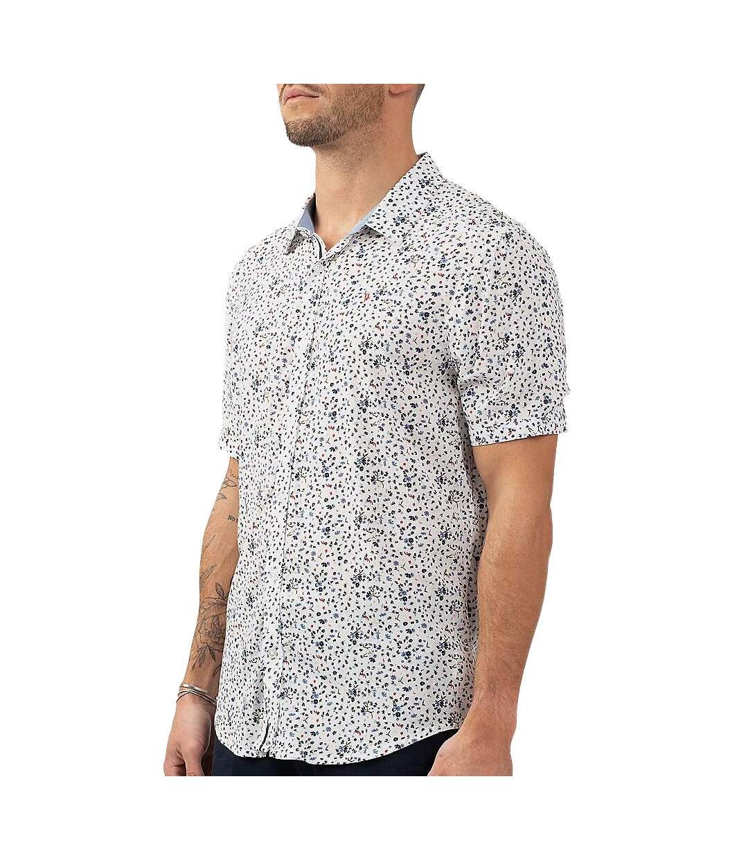 Chemise imprimé blanche homme sun valley suvi-1