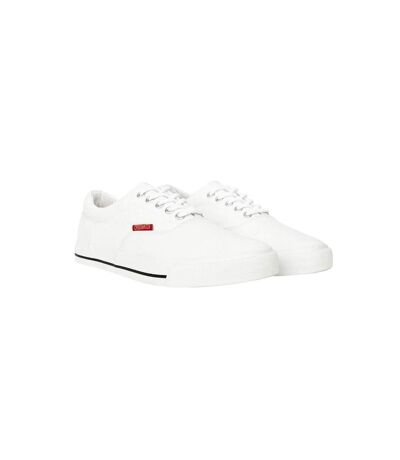 Mens Skywalk Canvas Trainers White Crosshatch