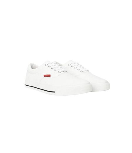 Mens Skywalk Canvas Trainers White Crosshatch