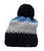 Bonnet Enfant Noir Bleu Gris 4F-1