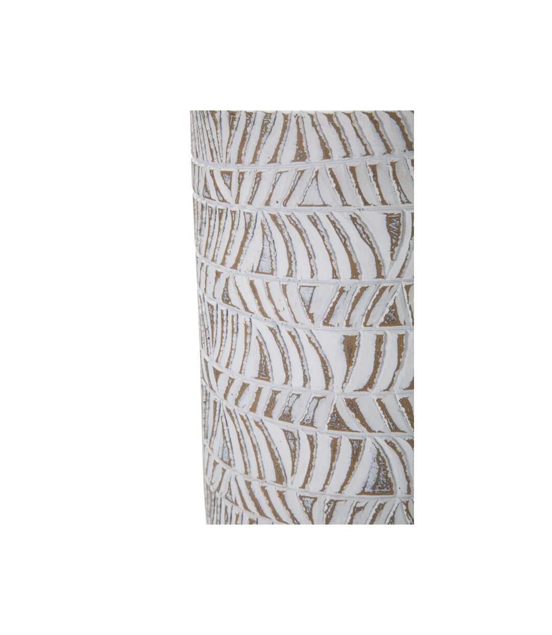 Vase Bouteille Abstrait Nairobi 49cm Blanc-4