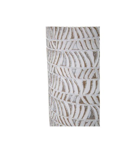 Vase Bouteille Abstrait Nairobi 49cm Blanc