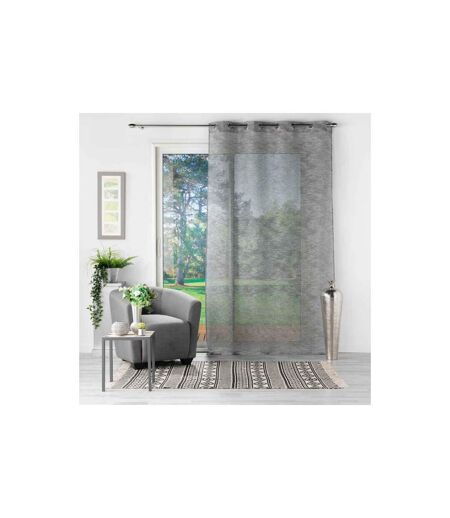 Rideau Voilage à Œillets Zebra 140x240cm Anthracite