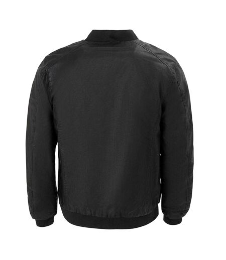 Mens Washed Bomber Jacket Black Firetrap