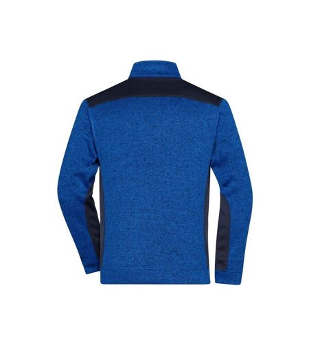 Veste Polaire Strong Homme Bleu Roi Chiné Bleu Marine James And Nicholson