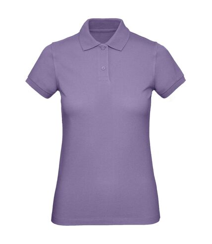 Womens/ladies inspire polo shirt millennial lilac B&C