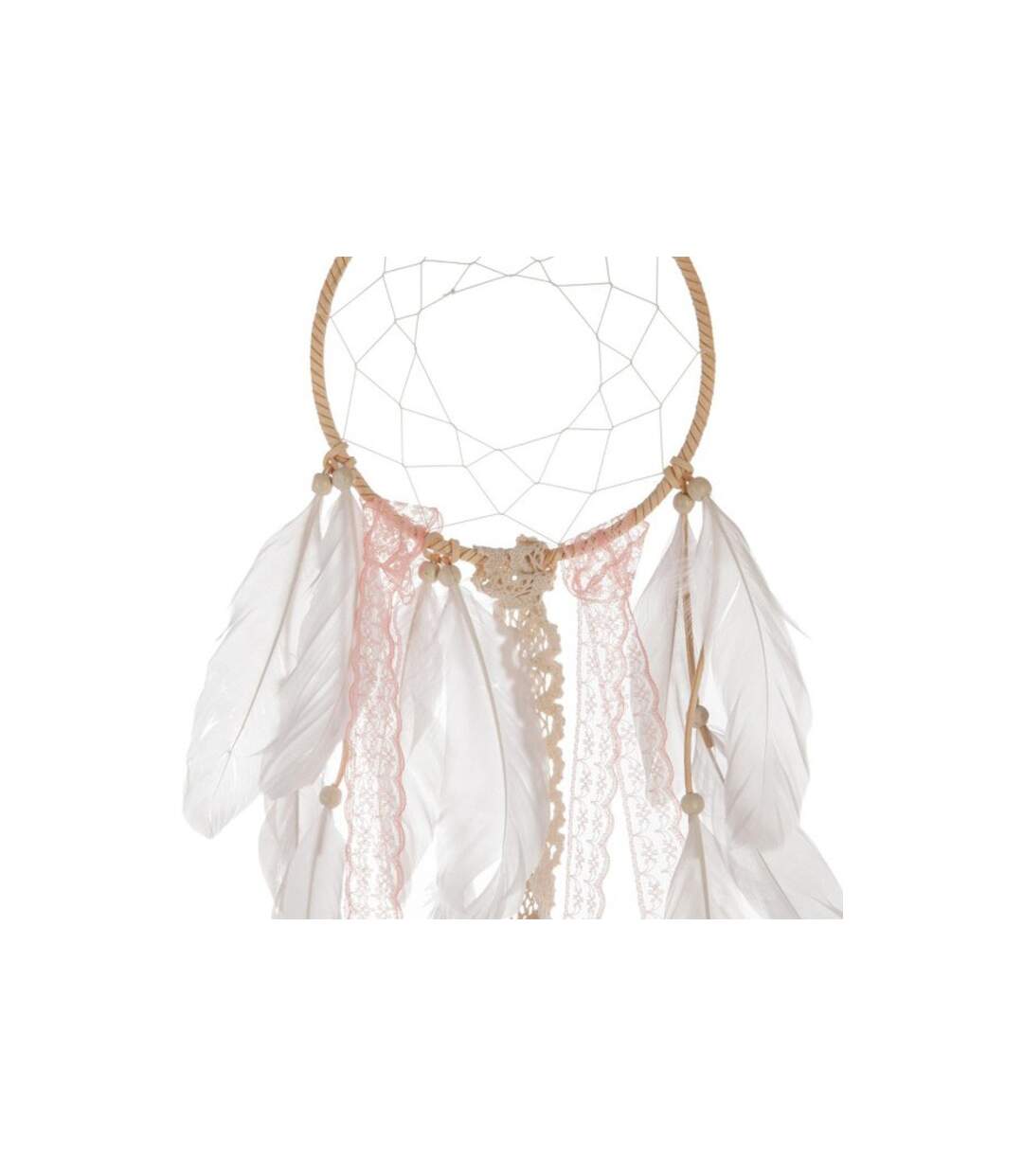 Attrape-Rêves Déco Dentelle 45cm Rose-2