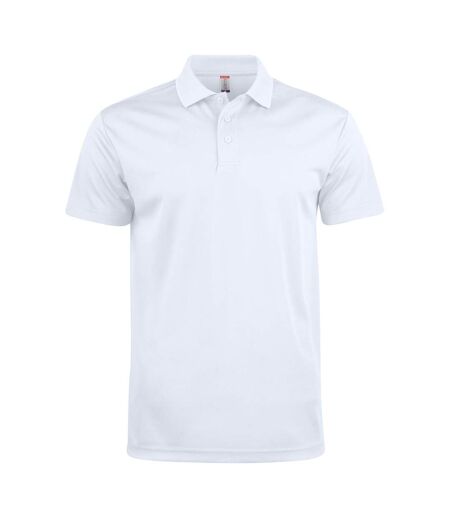 Unisex Adult Basic Active Polo Shirt White Clique