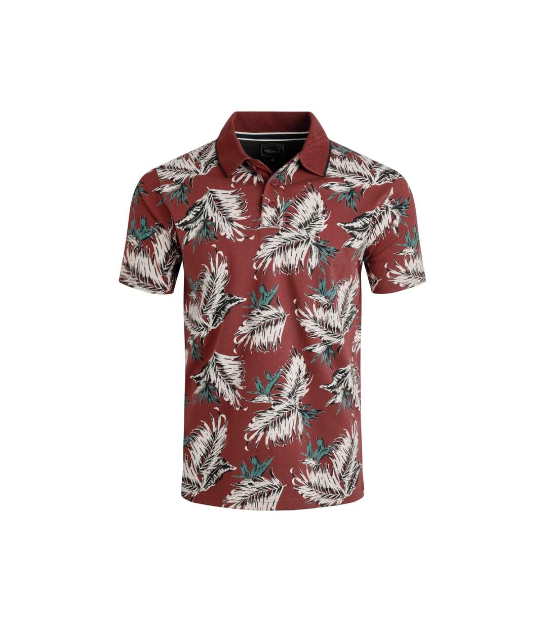 Mens sarat printed polo shirt paprika Weird Fish-2