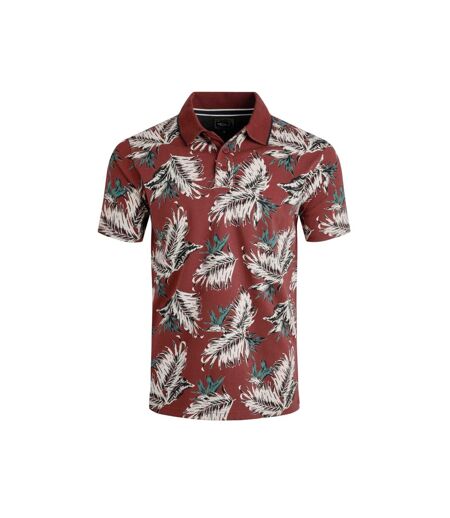 Mens sarat printed polo shirt paprika Weird Fish