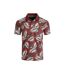 Mens sarat printed polo shirt paprika Weird Fish-2