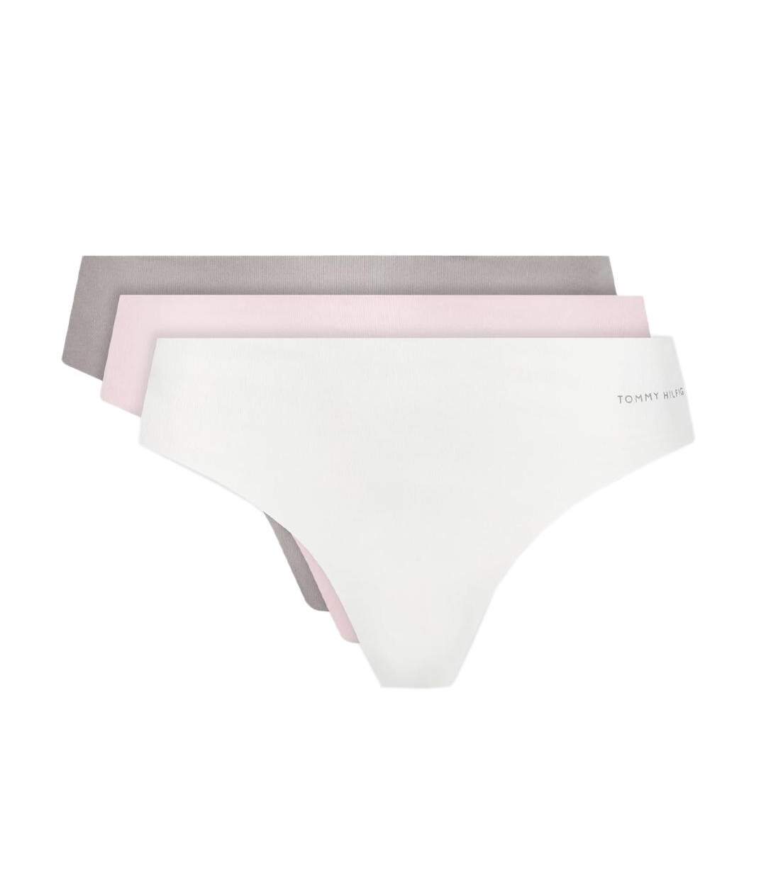 X3 Tangas Blanc/Mauve/Rose Femme Tommy Hilfiger Underwear - XS-1