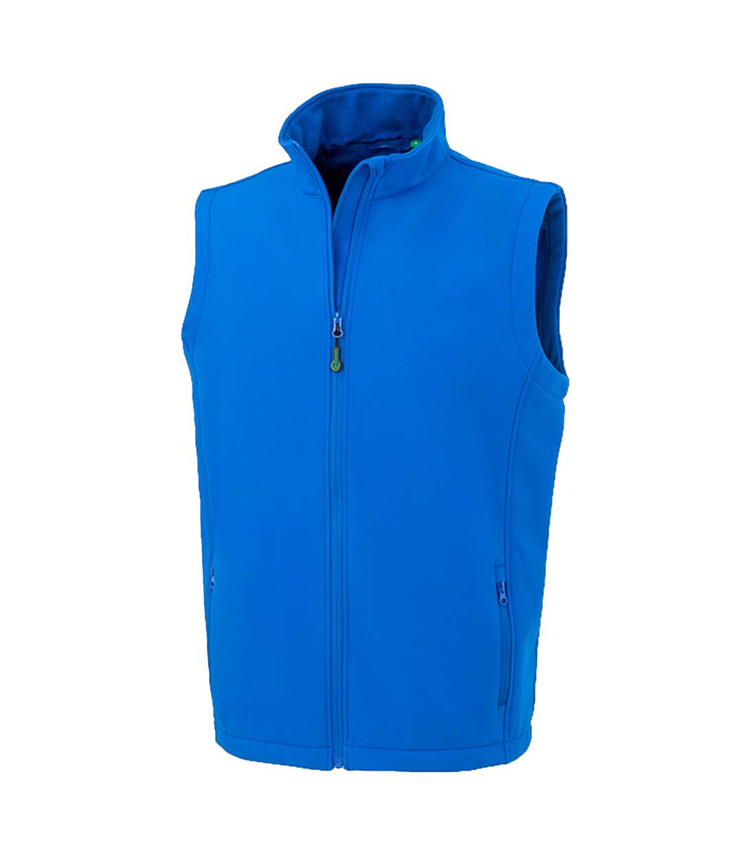 Mens softshell printable body warmer royal blue Result Genuine Recycled-1