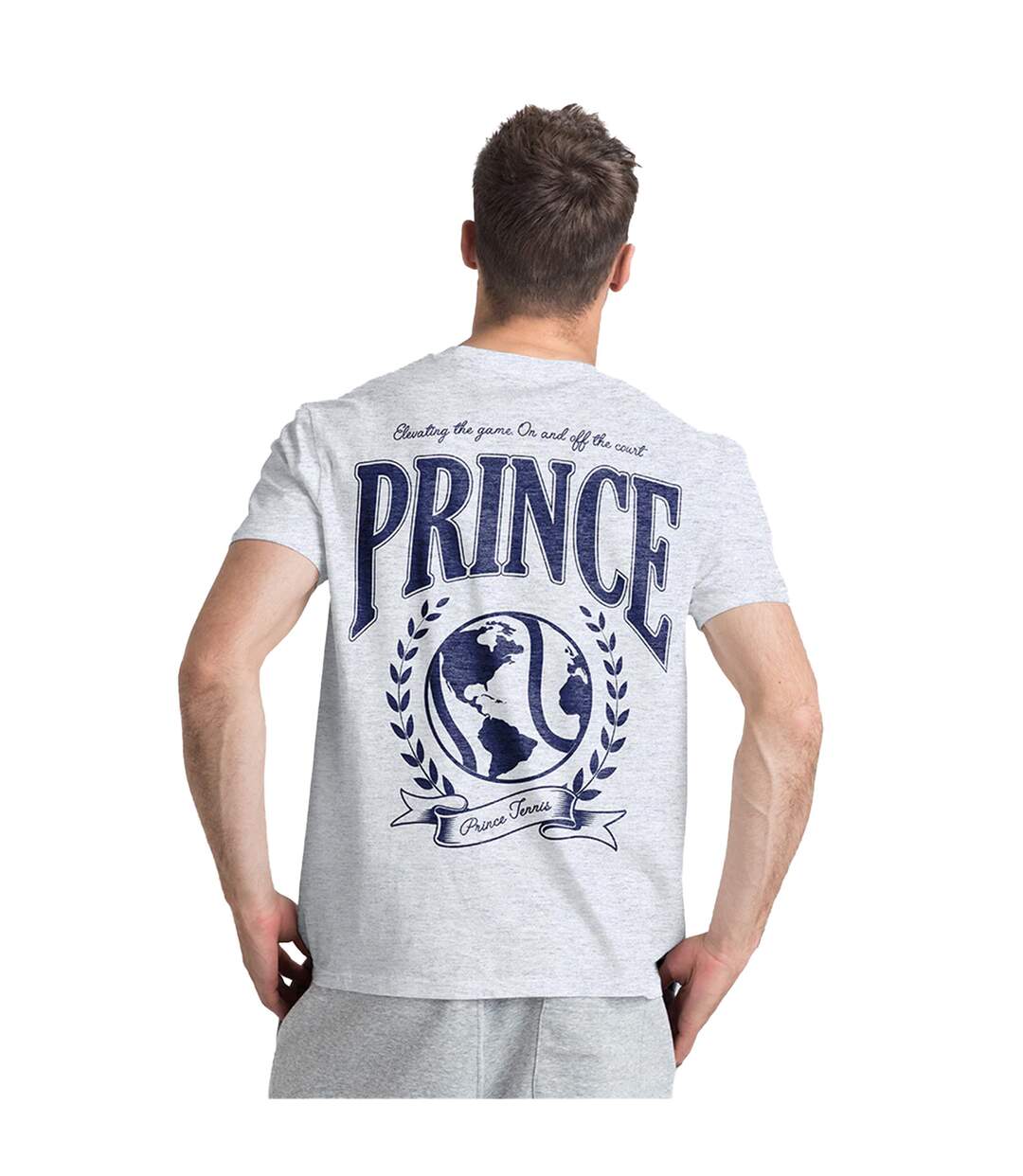 T-shirt global adulte gris chiné Prince