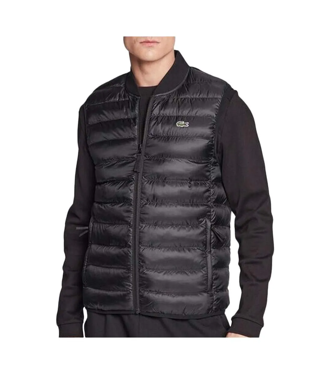 Doudoune sans manches noir homme lacoste bh0537-1