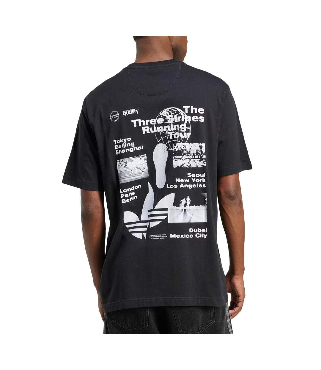 T-Shirt noir homme adidas poster-2
