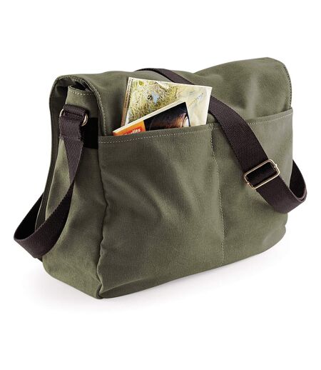 Quadra Vintage Canvas Despatch Bag - 3.6 Gal (Vintage Military Green) (One Size)