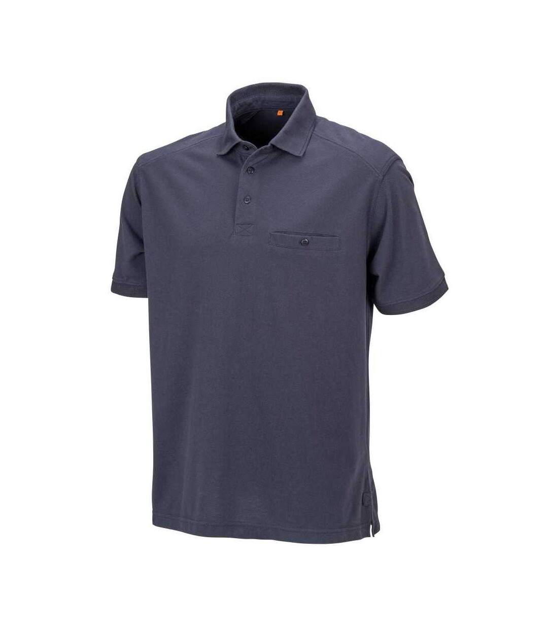 Mens Apex Polo Shirt Navy WORK-GUARD By Result-1