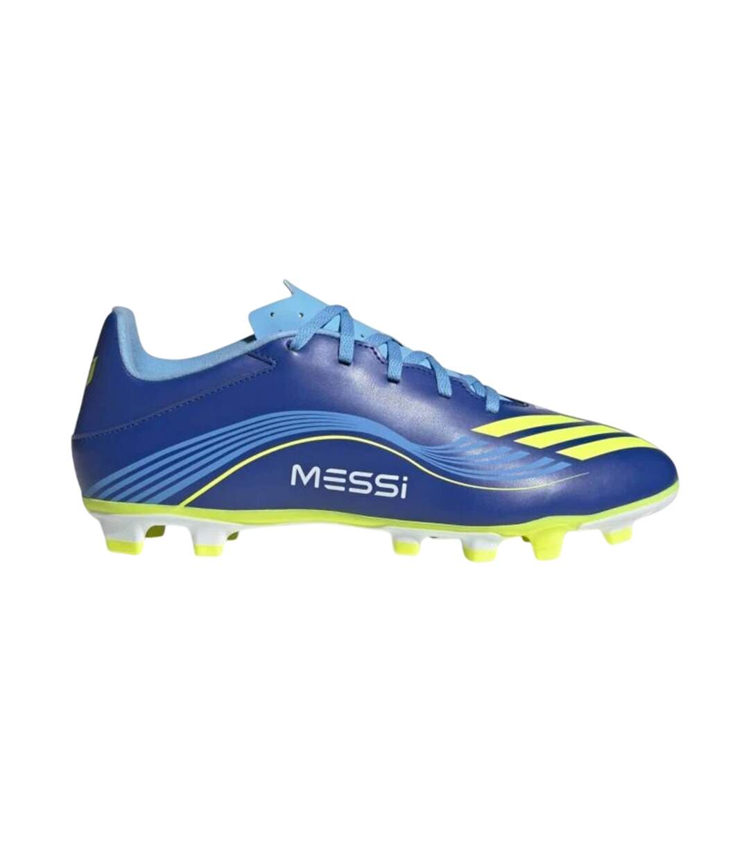 Chaussures De Foot Pour Terrain Ferme F50 Club Messi Homme Bleu Vert Clair Vif Adidas-1