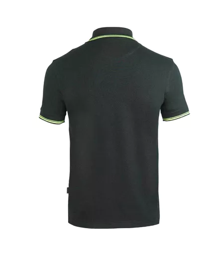 Polo Motif Emblème Adulte Noir Jaune Aquascutum