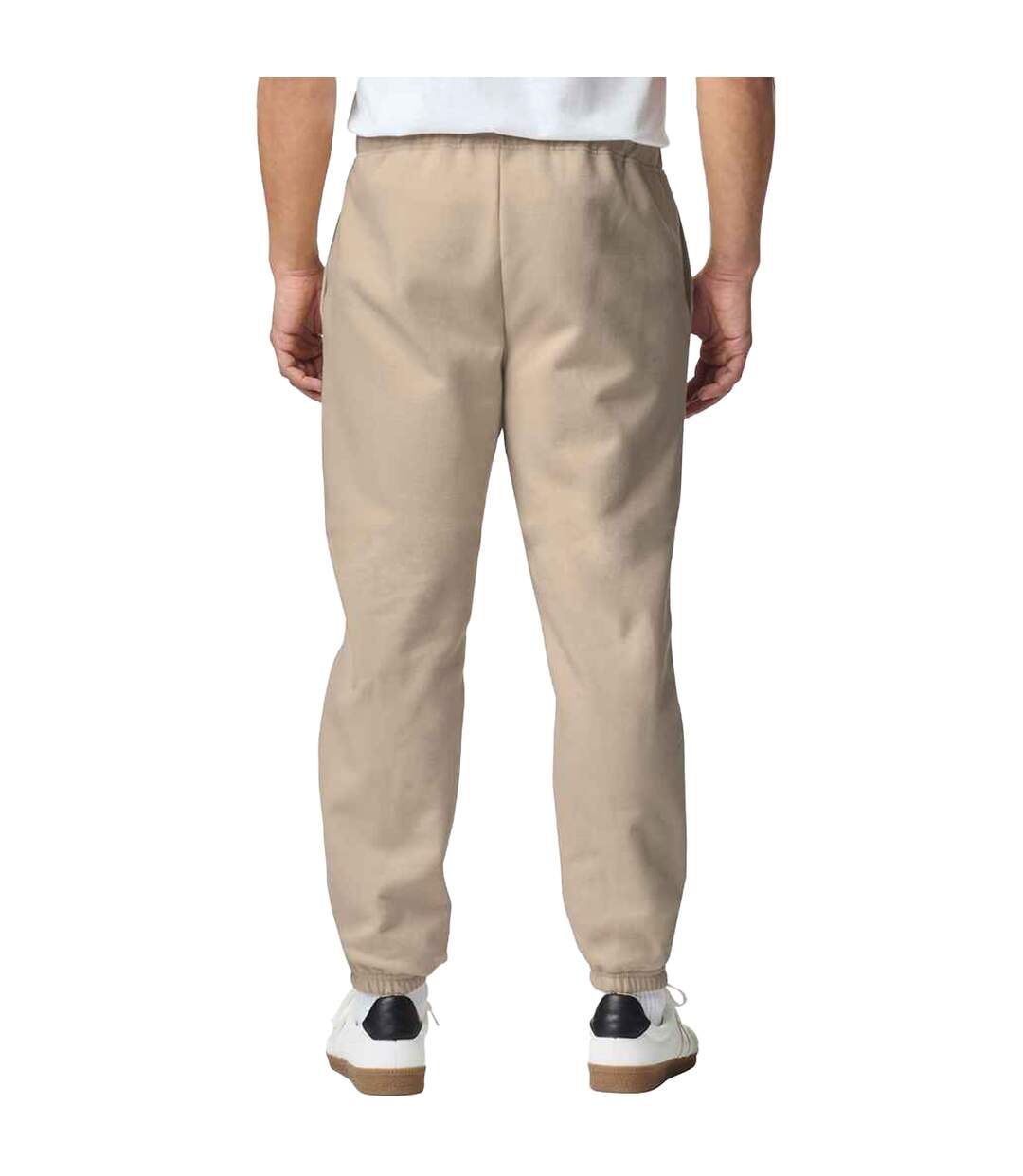 Mens Midweight Pocket Jogging Bottoms Sand Gildan-2