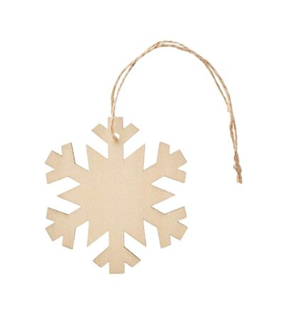 Neuy snowflake hanging decoration one size wood MidOcean