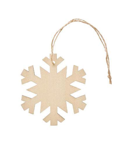 Neuy snowflake hanging decoration one size wood MidOcean