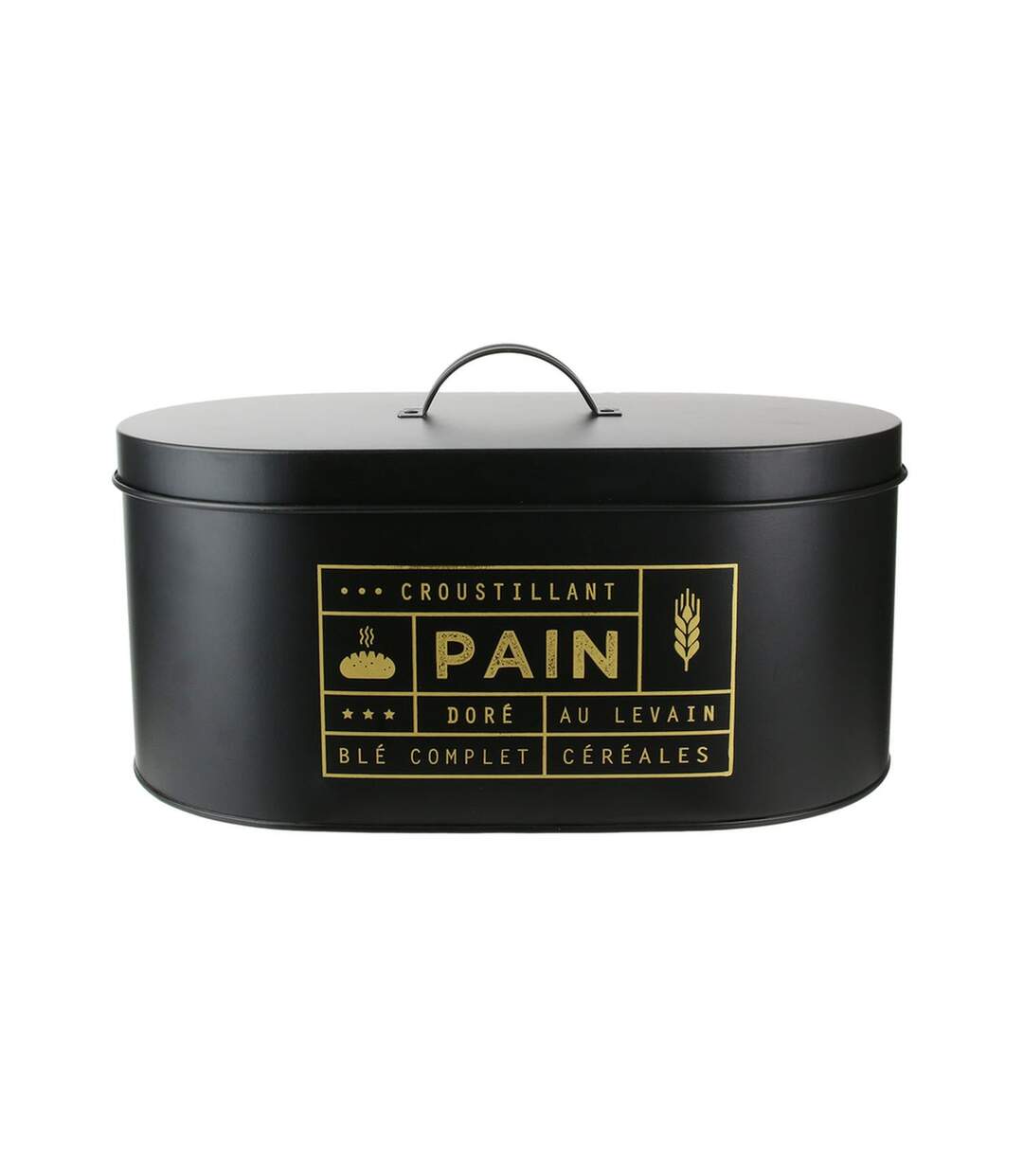 Boîte à pain design mat Black - Noir-1