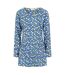 Tunique Motif/style Marguerite Femme Bleu Blanc Jaune Lazy Jacks-1