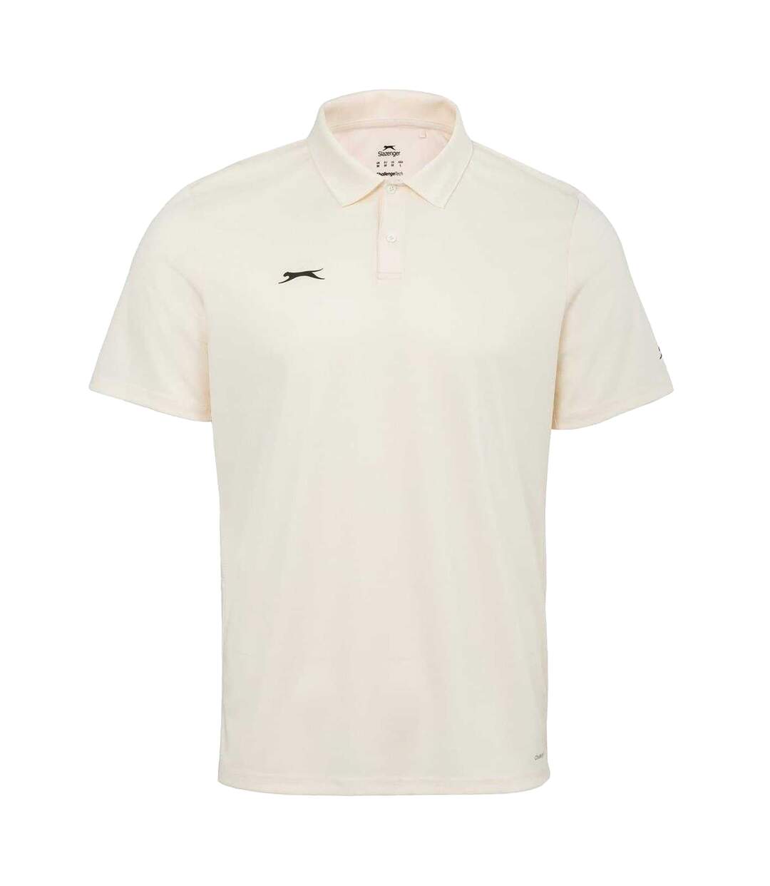 Mens 3/4 Sleeve Cricket Polo Shirt Cream Slazenger-1