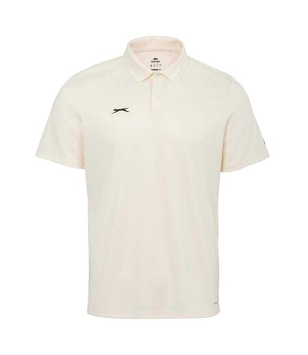 Mens 3/4 Sleeve Cricket Polo Shirt Cream Slazenger