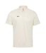 Mens 3/4 Sleeve Cricket Polo Shirt Cream Slazenger-1