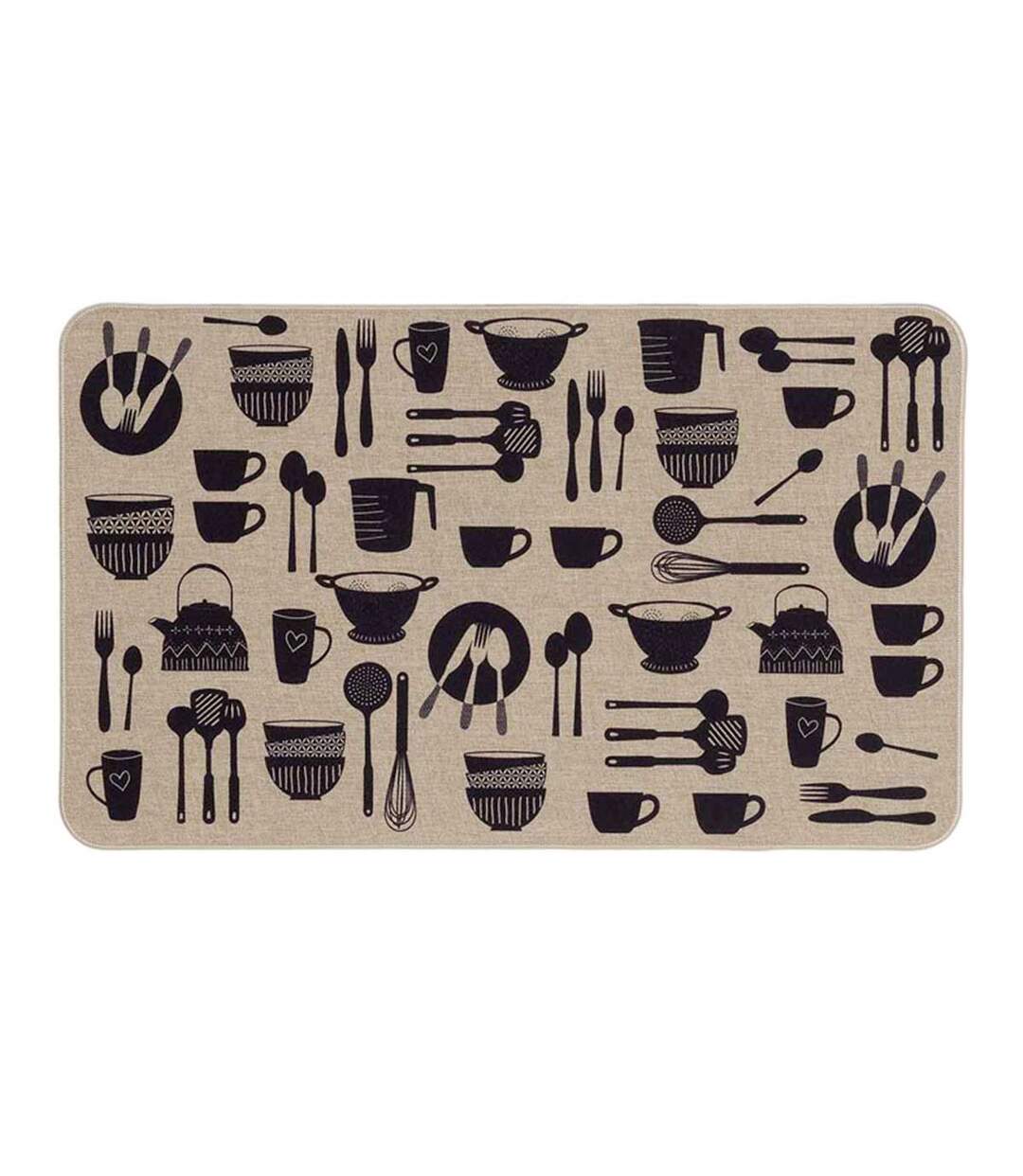 Tapis Multi-Usage Tissé Kitchen 45x75cm Naturel-1