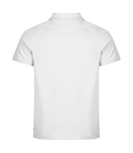 Polo premium homme blanc Clique