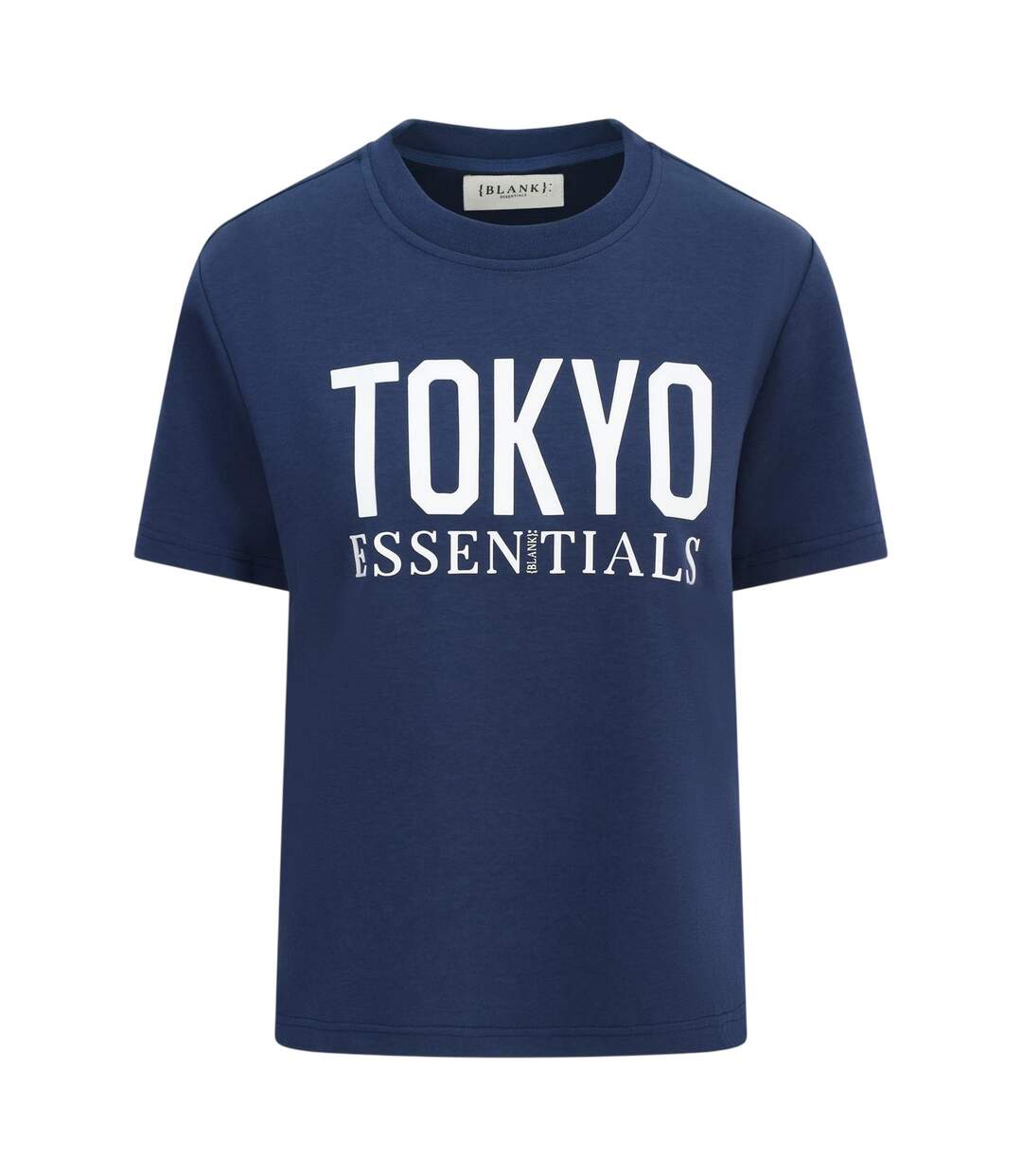 T-shirt Tokyo Femme Bleu Marine Blank Essentials-2