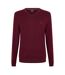 Mens Batisse V Neck Sweater Top Dark Red Boss-1